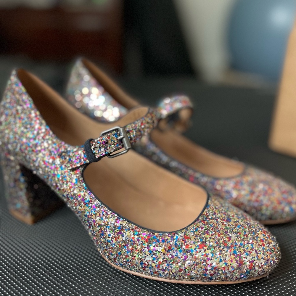Madewell sparkle Mary Janes